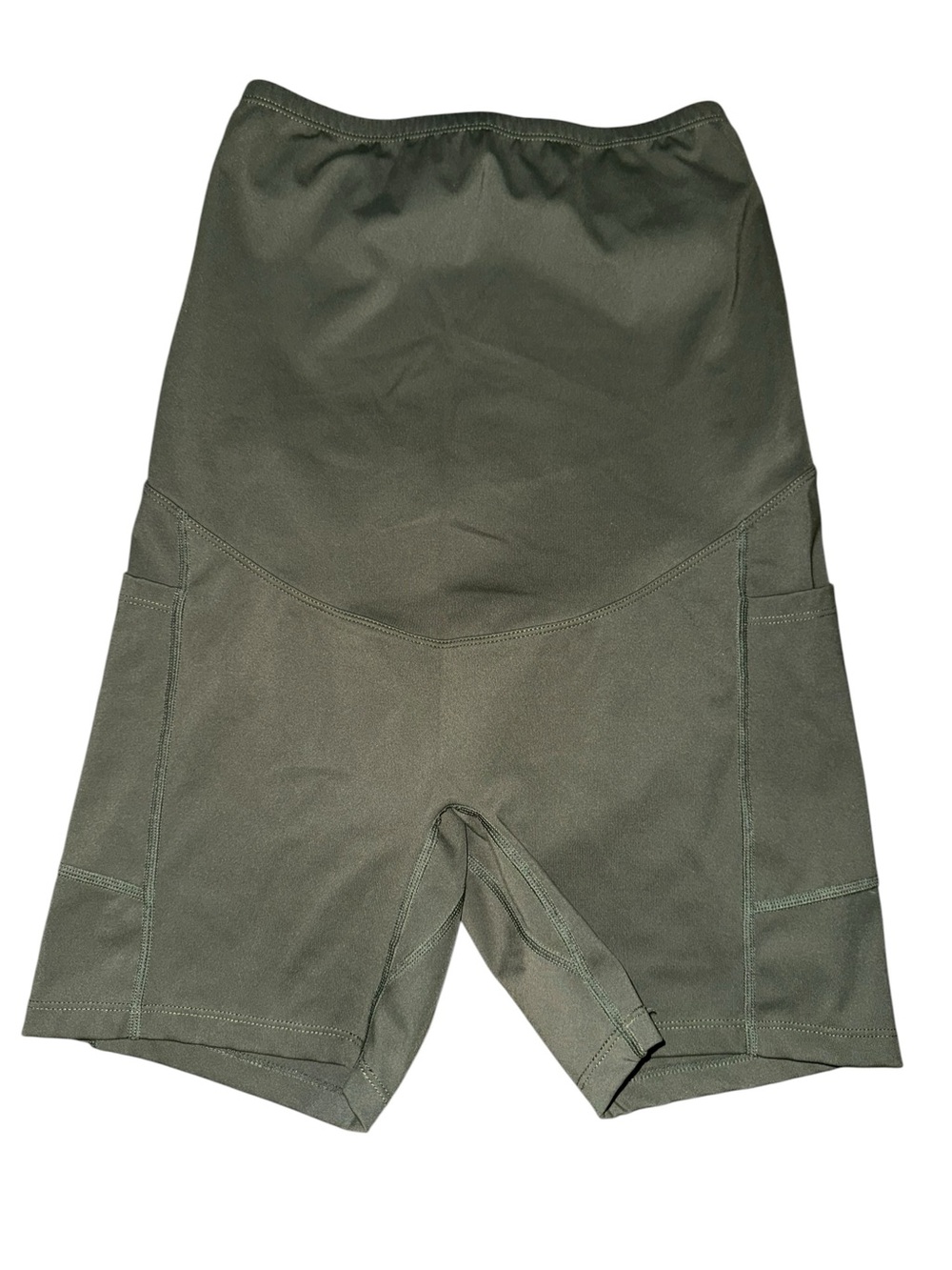 Maternity Shapewear Shorts Olive Green Size M High Waist Compression Support